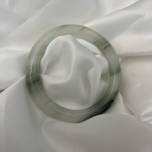 // 56mm Natural Jade Bangle - New/Unworn